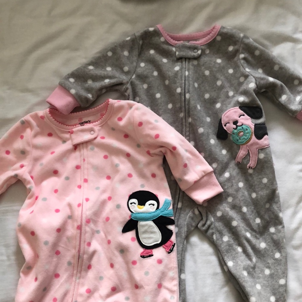 EUC Carter’s fleece onesies